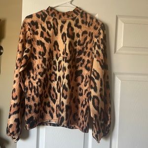 Cheetah print top with bubble sleeves from Zara. Worn once